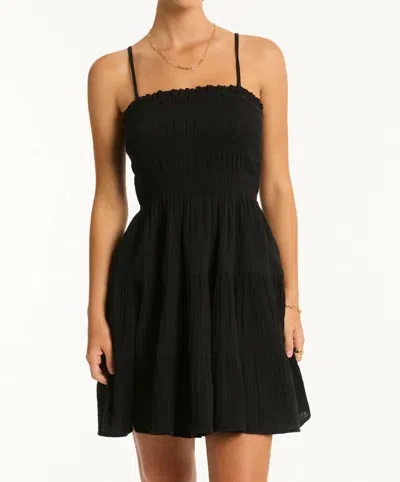 Sea Level Australia Sunset Short Bandeau Dress In Black
