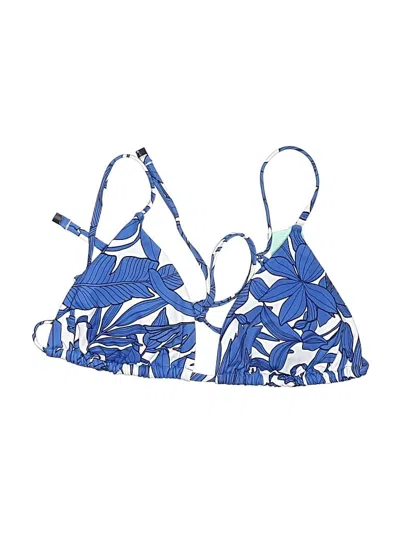 Sea Level Australia Swimsuit Top Blue Print Pattern Swimwear In Multi