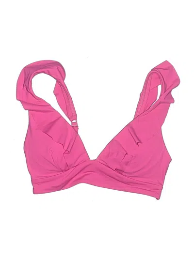 Pre-owned Sea Level Australia Swimsuit Top Pink Solid Pattern Swimwear