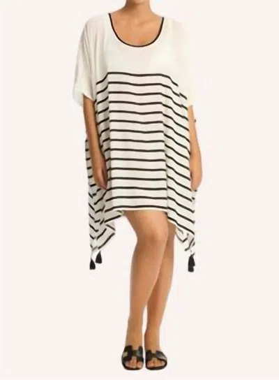 Sea Level Australia Women's Amalfi Kaftan Coverup In Black In White