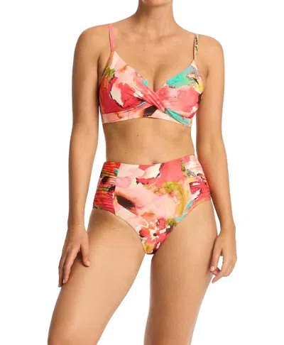 Sea Level Australia Women's Cascade Dde Bikini Top In Coral In Multi