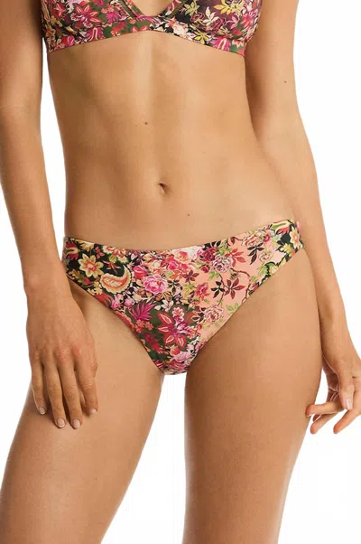 Sea Level Australia Women's Wildflower Regular Cheeky Bottom In Pink In Multi