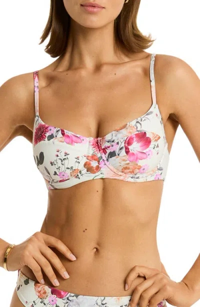 Sea Level Belle Underwire Bikini Top In Coconut