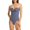 Sea Level Boarritz V-bar One-piece Swimsuit In French Navy
