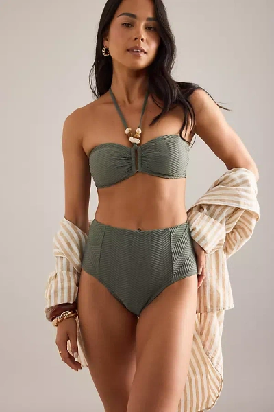 Sea Level Caracus High-waisted Bikini Bottoms In Gray