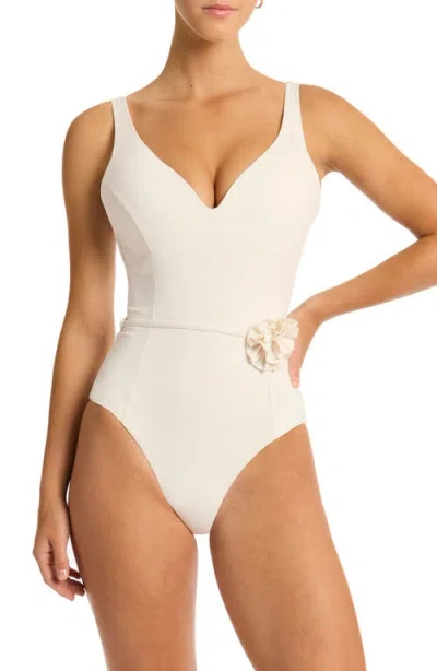 Sea Level Casa Del Mar One-piece Swimsuit In Coconut