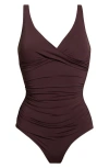 Sea Level Cross Front One-piece Swimsuit In Brown