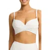 Sea Level De Soleil Cross Front D- & Dd-cup Molded Underwire Bikini Top In White