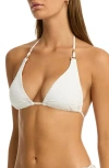 Sea Level De Soleil D-cup Triangle Bikini Top In White