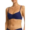 Sea Level De Soleil Mid Bikini Bottoms In French Navy