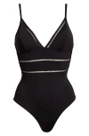 Sea Level Essenitals Edit Cross Back One-piece Swimsuit In Black