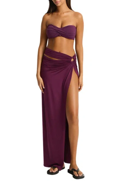 Sea Level Essentials Edit Sarong In Purple