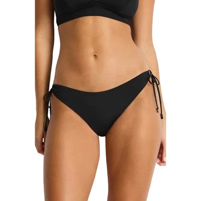 Sea Level Essentials Edit Tie Side Bikini Bottoms In Black