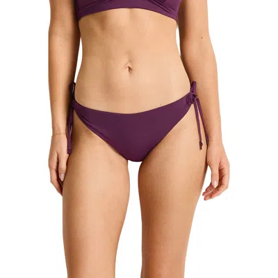 Sea Level Essentials Edit Tie Side Bikini Bottoms In Purple