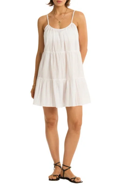 Sea Level Heatwave Cover-up Minidress In White