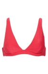 Sea Level Honeycomb Underwire Bikini Top In Red