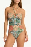 Sea Level Java O-ring One-piece Swimsuit In Multi