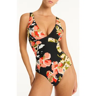 Sea Level Juniper Panel Line One-piece Swimsuit