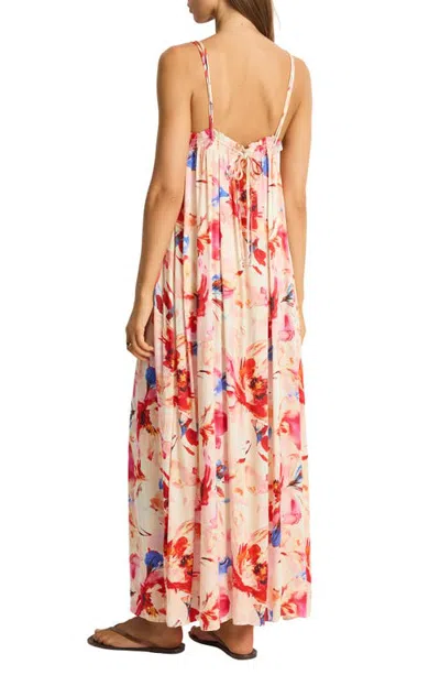 Sea Level Maxi Bandeau Dress In Multi