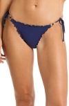 Sea Level Messina Side Tie Bikini Bottoms In French Navy