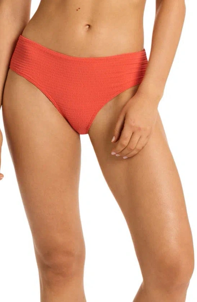 Sea Level Mid Bikini Bottoms In Flame