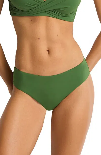 Sea Level Mid Bikini Bottoms In Green