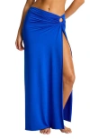Sea Level Mythos Ring Detail Cover-up Maxi Skirt In Blue