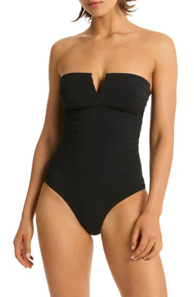 SEA LEVEL SEA LEVEL PALISADES V-WIRE ONE-PIECE SWIMSUIT 