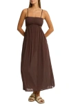 Sea Level Resort Essentials Cutout Cover-up Sundress In Cocoa