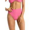 Sea Level Retro High Waist Bikini Bottoms In Candy