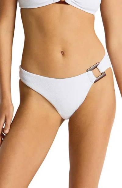 Sea Level Ring Bikini Bottoms In White