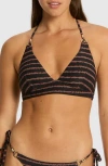 Sea Level Riptide Longline Halter Bikini Top In Multi