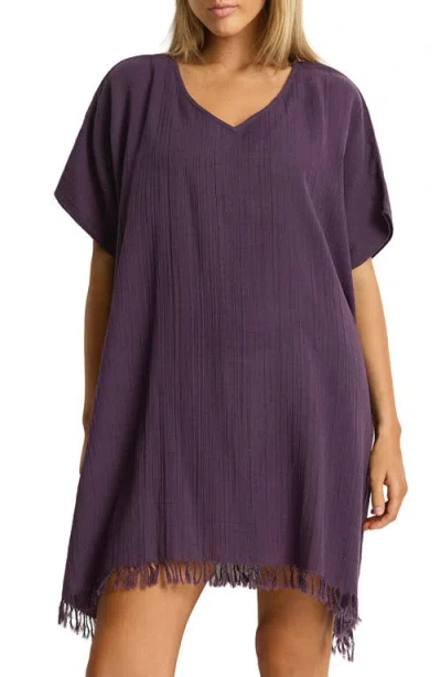 Sea Level Salt Kaftan Cover-up In Multi