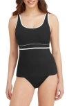 Sea Level Singlet Dd- & E-cup Tankini Top In Black
