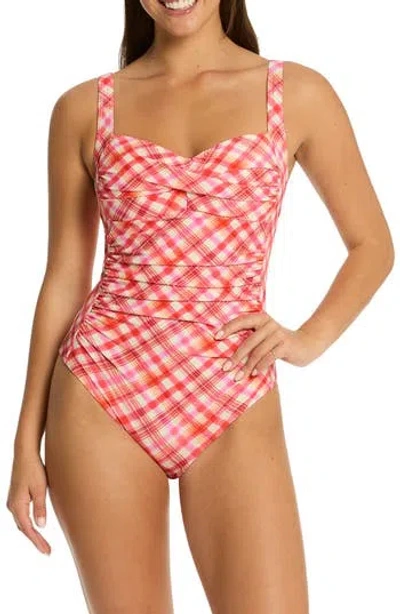 Sea Level Somerset Twist Front One-piece Swimsuit In Orange