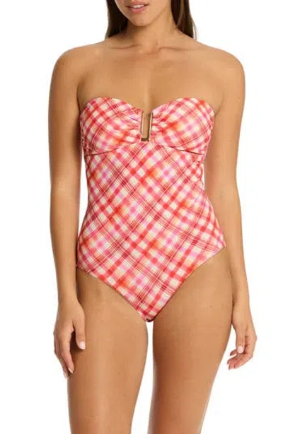 Sea Level Somerset U-bar Convertible One-piece Swimsuit In Red
