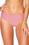 Sea Level Sorrento Stripe Bikini Bottoms In Red