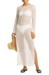 Sea Level Surf Long Sleeve Mesh Cover-up Dress