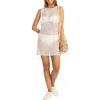 Sea Level Surf Mesh Sleeveless Cover-up In White