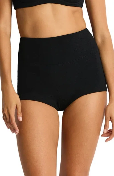 Sea Level Surf Swim Shorts In Black