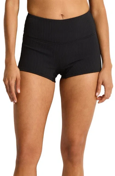 Sea Level Surf Swim Shorts In Black