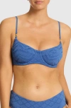 Sea Level Toscana Underwire Balconette Bikini Top In Blue