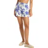 Sea Level Tradewind Cotton Gauze Cover-up Beach Shorts In Cobalt