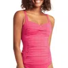 Sea Level Twist Front Multifit Tankini Top