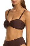 Sea Level U-bar Bandeau Bikini Top In Cocoa