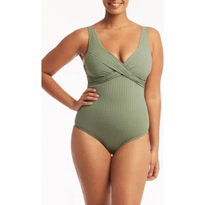 Sea Level Vesper Cross Front One-piece Swimsuit