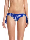 Sea Level Women's Tradewind Print Bikini Bottom In Cobalt
