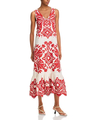 Sea Liliana Applique Maxi Dress In Red