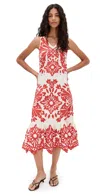 Sea Liliana Applique Maxi Tank Dress Red In Red