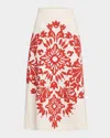Sea Liliana Appliqué Midi Skirt